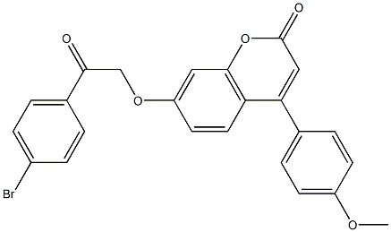 7-[2-(4-bromophenyl)-2-oxoethoxy]-4-(4-methoxyphenyl)chromen-2-one Structure