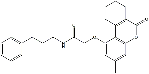  2-[(3-methyl-6-oxo-7,8,9,10-tetrahydrobenzo[c]chromen-1-yl)oxy]-N-(4-phenylbutan-2-yl)acetamide