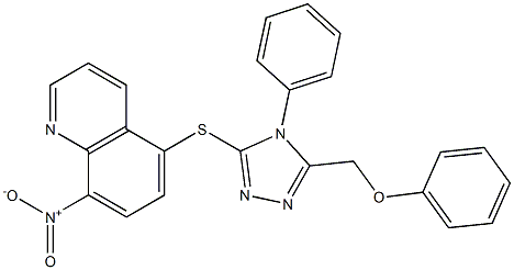  8-nitro-5-[[5-(phenoxymethyl)-4-phenyl-1,2,4-triazol-3-yl]sulfanyl]quinoline