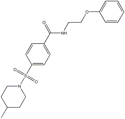 4-(4-methylpiperidin-1-yl)sulfonyl-N-(2-phenoxyethyl)benzamide Struktur