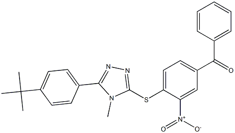 [4-[[5-(4-tert-butylphenyl)-4-methyl-1,2,4-triazol-3-yl]sulfanyl]-3-nitrophenyl]-phenylmethanone Structure