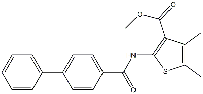  methyl 4,5-dimethyl-2-[(4-phenylbenzoyl)amino]thiophene-3-carboxylate
