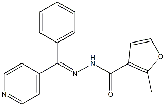 2-methyl-N-[(E)-[phenyl(pyridin-4-yl)methylidene]amino]furan-3-carboxamide Structure