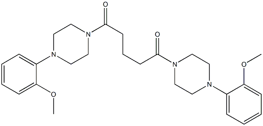 1,5-bis[4-(2-methoxyphenyl)piperazin-1-yl]pentane-1,5-dione,,结构式