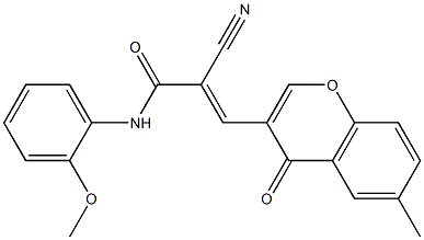 (E)-2-cyano-N-(2-methoxyphenyl)-3-(6-methyl-4-oxochromen-3-yl)prop-2-enamide