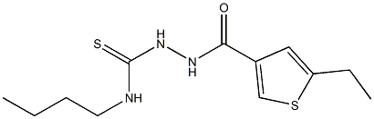 1-butyl-3-[(5-ethylthiophene-3-carbonyl)amino]thiourea,,结构式
