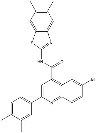 6-bromo-N-(5,6-dimethyl-1,3-benzothiazol-2-yl)-2-(3,4-dimethylphenyl)quinoline-4-carboxamide