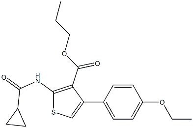  propyl 2-(cyclopropanecarbonylamino)-4-(4-ethoxyphenyl)thiophene-3-carboxylate