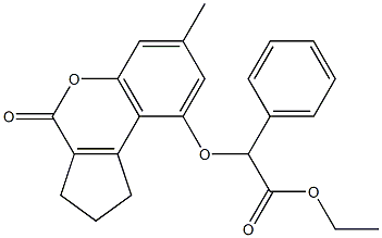 ethyl 2-[(7-methyl-4-oxo-2,3-dihydro-1H-cyclopenta[c]chromen-9-yl)oxy]-2-phenylacetate