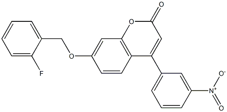 7-[(2-fluorophenyl)methoxy]-4-(3-nitrophenyl)chromen-2-one