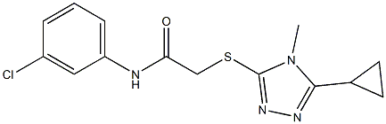 N-(3-chlorophenyl)-2-[(5-cyclopropyl-4-methyl-1,2,4-triazol-3-yl)sulfanyl]acetamide|