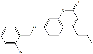 7-[(2-bromophenyl)methoxy]-4-propylchromen-2-one Structure
