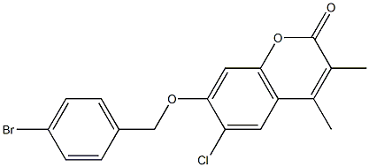 7-[(4-bromophenyl)methoxy]-6-chloro-3,4-dimethylchromen-2-one