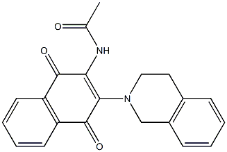 N-[3-(3,4-dihydro-1H-isoquinolin-2-yl)-1,4-dioxonaphthalen-2-yl]acetamide Struktur
