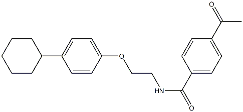 4-acetyl-N-[2-(4-cyclohexylphenoxy)ethyl]benzamide