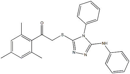  2-[(5-anilino-4-phenyl-1,2,4-triazol-3-yl)sulfanyl]-1-(2,4,6-trimethylphenyl)ethanone
