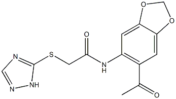 N-(6-acetyl-1,3-benzodioxol-5-yl)-2-(1H-1,2,4-triazol-5-ylsulfanyl)acetamide