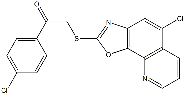 2-[(5-chloro-[1,3]oxazolo[4,5-h]quinolin-2-yl)sulfanyl]-1-(4-chlorophenyl)ethanone