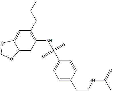 N-[2-[4-[(6-propyl-1,3-benzodioxol-5-yl)sulfamoyl]phenyl]ethyl]acetamide Structure