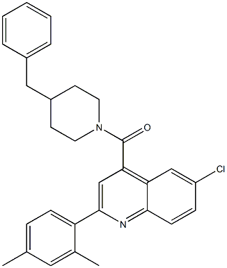  (4-benzylpiperidin-1-yl)-[6-chloro-2-(2,4-dimethylphenyl)quinolin-4-yl]methanone