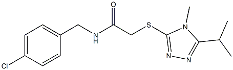 N-[(4-chlorophenyl)methyl]-2-[(4-methyl-5-propan-2-yl-1,2,4-triazol-3-yl)sulfanyl]acetamide
