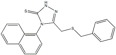 3-(benzylsulfanylmethyl)-4-naphthalen-1-yl-1H-1,2,4-triazole-5-thione Structure