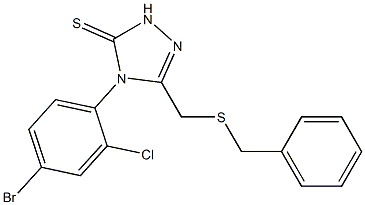  3-(benzylsulfanylmethyl)-4-(4-bromo-2-chlorophenyl)-1H-1,2,4-triazole-5-thione