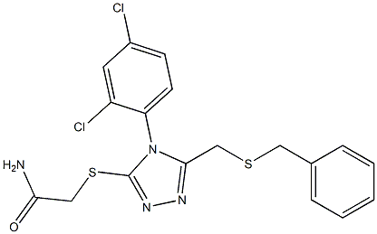 2-[[5-(benzylsulfanylmethyl)-4-(2,4-dichlorophenyl)-1,2,4-triazol-3-yl]sulfanyl]acetamide