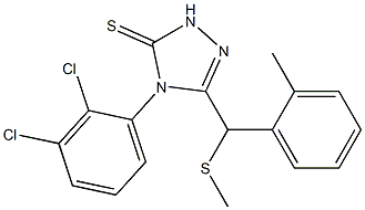 4-(2,3-dichlorophenyl)-3-[(2-methylphenyl)methylsulfanylmethyl]-1H-1,2,4-triazole-5-thione