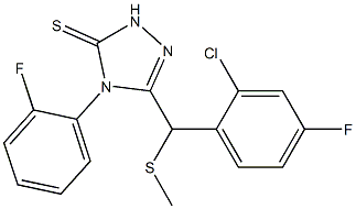 3-[(2-chloro-4-fluorophenyl)methylsulfanylmethyl]-4-(2-fluorophenyl)-1H-1,2,4-triazole-5-thione