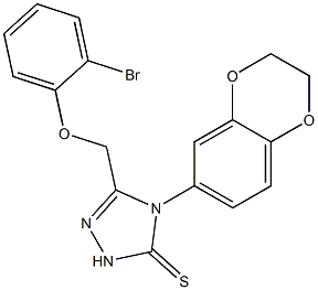 3-[(2-bromophenoxy)methyl]-4-(2,3-dihydro-1,4-benzodioxin-6-yl)-1H-1,2,4-triazole-5-thione
