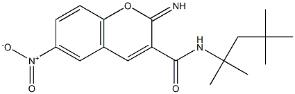 2-imino-6-nitro-N-(2,4,4-trimethylpentan-2-yl)chromene-3-carboxamide Structure