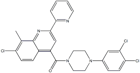 (7-chloro-8-methyl-2-pyridin-2-ylquinolin-4-yl)-[4-(3,4-dichlorophenyl)piperazin-1-yl]methanone