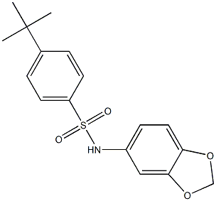 N-(1,3-benzodioxol-5-yl)-4-tert-butylbenzenesulfonamide Struktur