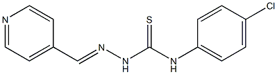1-(4-chlorophenyl)-3-[(E)-pyridin-4-ylmethylideneamino]thiourea,,结构式