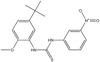 1-(5-tert-butyl-2-methoxyphenyl)-3-(3-nitrophenyl)thiourea 化学構造式