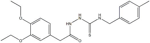 1-[[2-(3,4-diethoxyphenyl)acetyl]amino]-3-[(4-methylphenyl)methyl]thiourea,,结构式