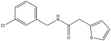 N-[(3-chlorophenyl)methyl]-2-thiophen-2-ylacetamide