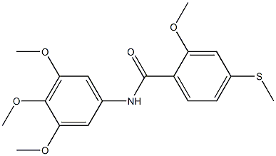 2-methoxy-4-methylsulfanyl-N-(3,4,5-trimethoxyphenyl)benzamide