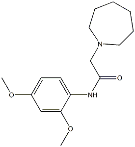 2-(azepan-1-yl)-N-(2,4-dimethoxyphenyl)acetamide Structure