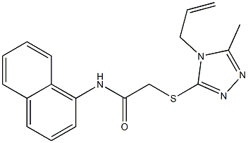 2-[(5-methyl-4-prop-2-enyl-1,2,4-triazol-3-yl)sulfanyl]-N-naphthalen-1-ylacetamide Structure