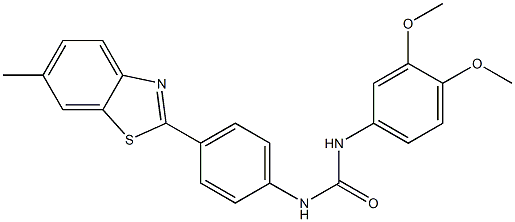 1-(3,4-dimethoxyphenyl)-3-[4-(6-methyl-1,3-benzothiazol-2-yl)phenyl]urea