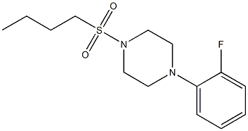 1-butylsulfonyl-4-(2-fluorophenyl)piperazine Structure