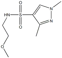 N-(2-methoxyethyl)-1,3-dimethylpyrazole-4-sulfonamide