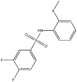 3,4-difluoro-N-(2-methylsulfanylphenyl)benzenesulfonamide