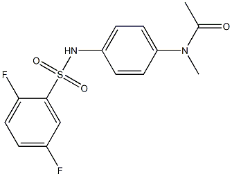 N-[4-[(2,5-difluorophenyl)sulfonylamino]phenyl]-N-methylacetamide Structure