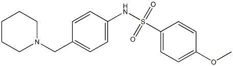 4-methoxy-N-[4-(piperidin-1-ylmethyl)phenyl]benzenesulfonamide