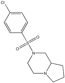 2-(4-chlorophenyl)sulfonyl-3,4,6,7,8,8a-hexahydro-1H-pyrrolo[1,2-a]pyrazine Structure