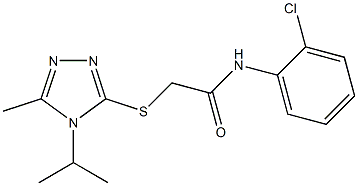 N-(2-chlorophenyl)-2-[(5-methyl-4-propan-2-yl-1,2,4-triazol-3-yl)sulfanyl]acetamide