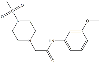 N-(3-methoxyphenyl)-2-(4-methylsulfonylpiperazin-1-yl)acetamide